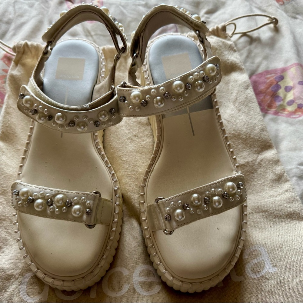 Dolce Vita Women's Debra Cream Sandals Size 7 M Good Condition - Picture 6 of 15